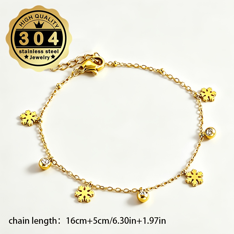 Women's Snowflake CZ Bracelet, Elegant Design